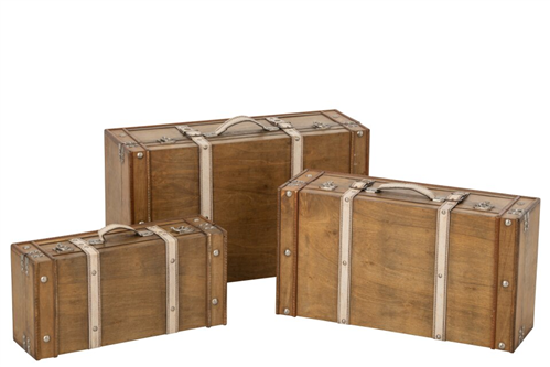 Reiskoffer antiek bruin klein 45cm x 22cm